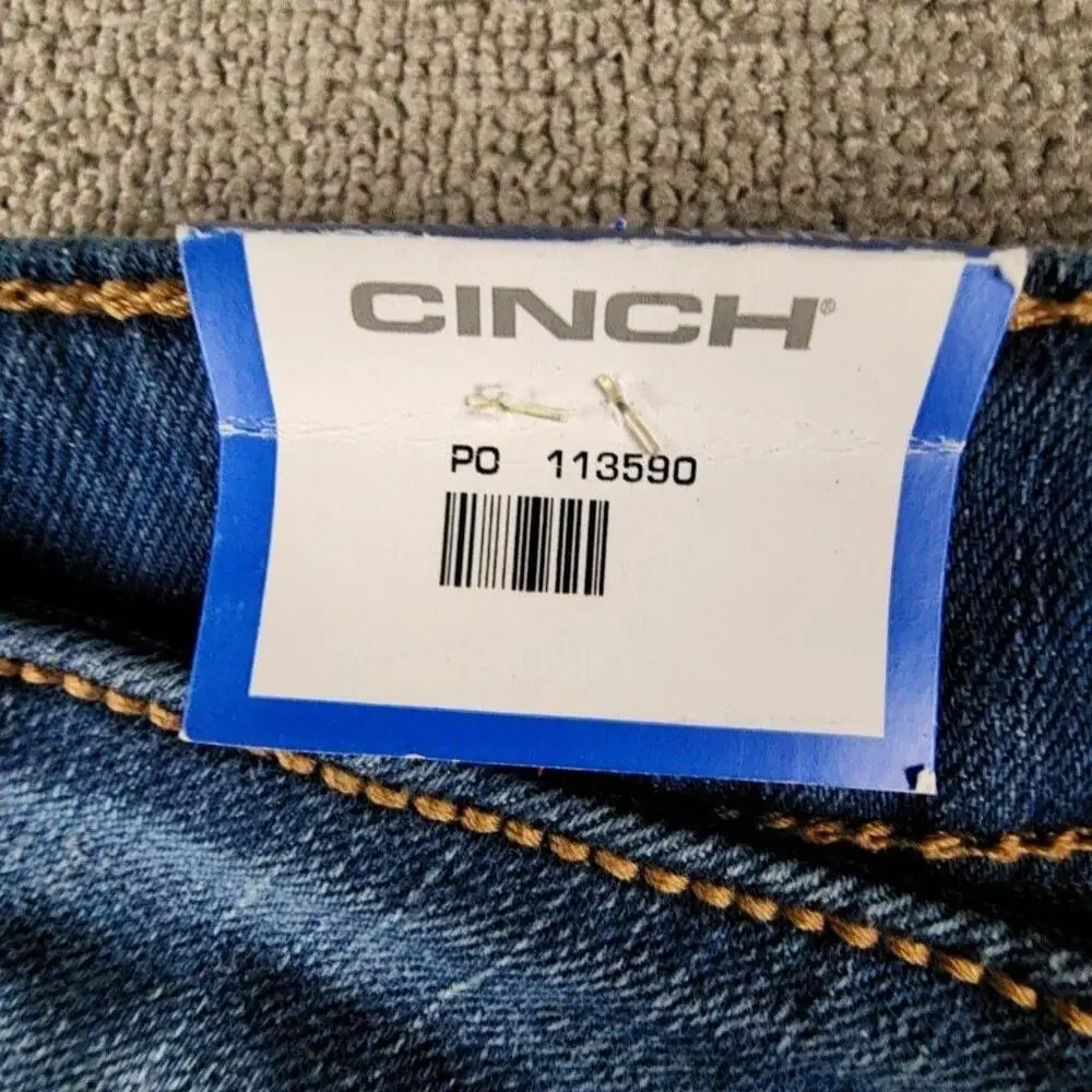 Cinch Lynden Jeans Womens 30/9 Long Blue Mid Rise Slim Bootcut Stretch Denim